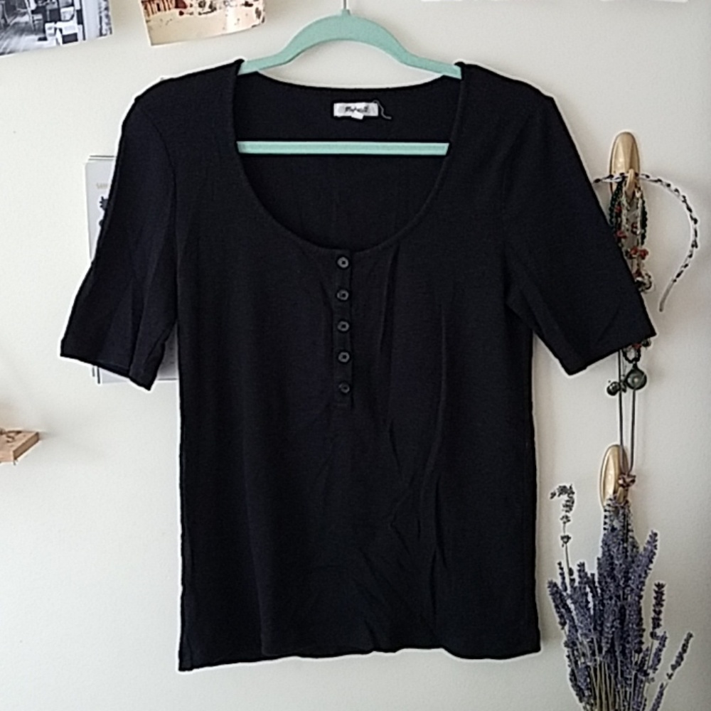 Black madewell Henley top
